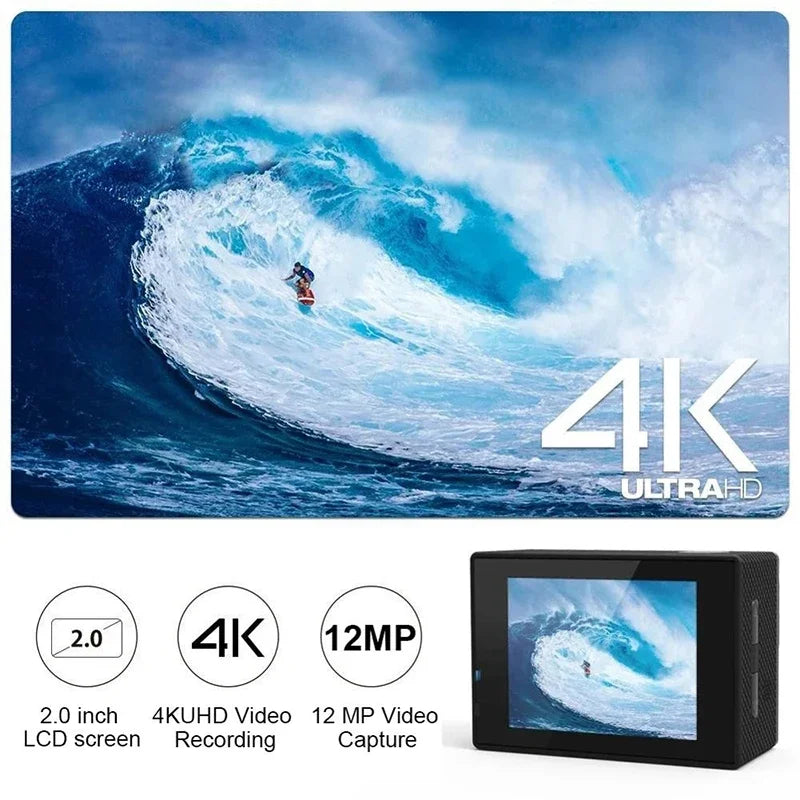 4K Action Camera 1080P/30FPS Waterproof