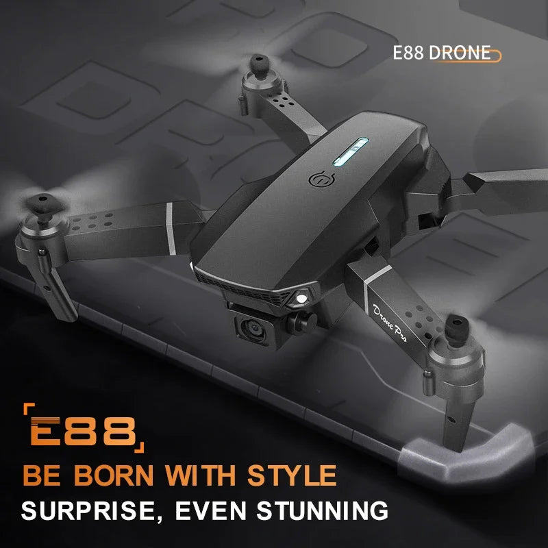 Mini Remote control Drone E88 4k