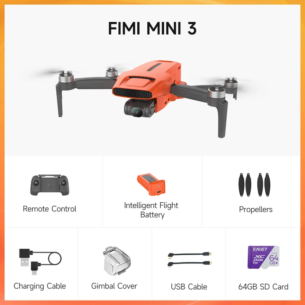 FIMI MINI 3 new drone 4K 60fps AI