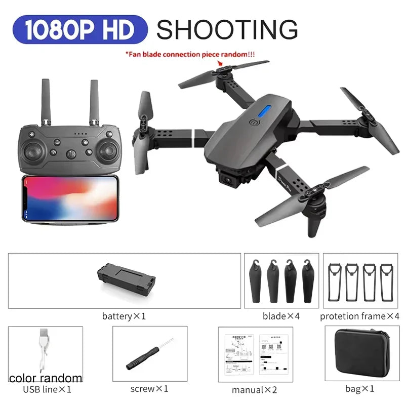E88 Professional Wide Angle RC Dron