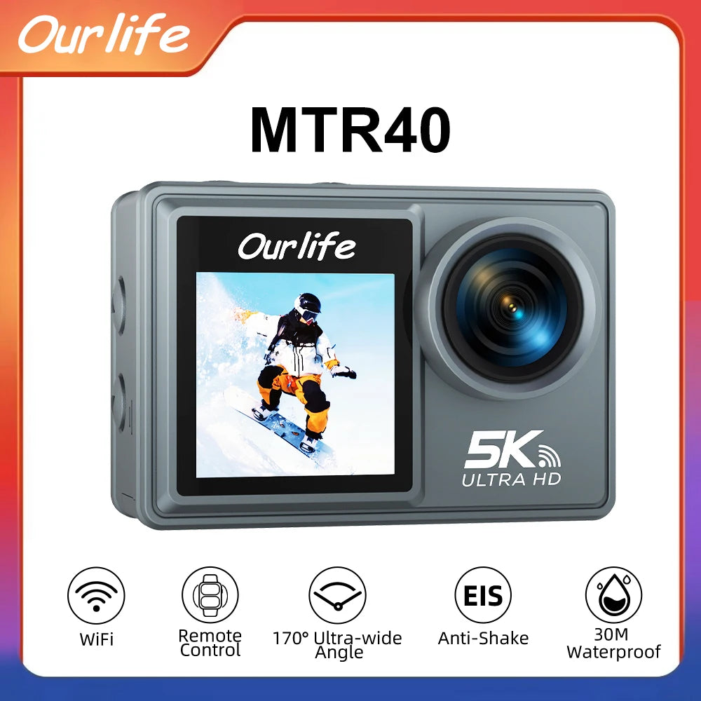 Ourlife MTR40 5K Action Camera Waterproof