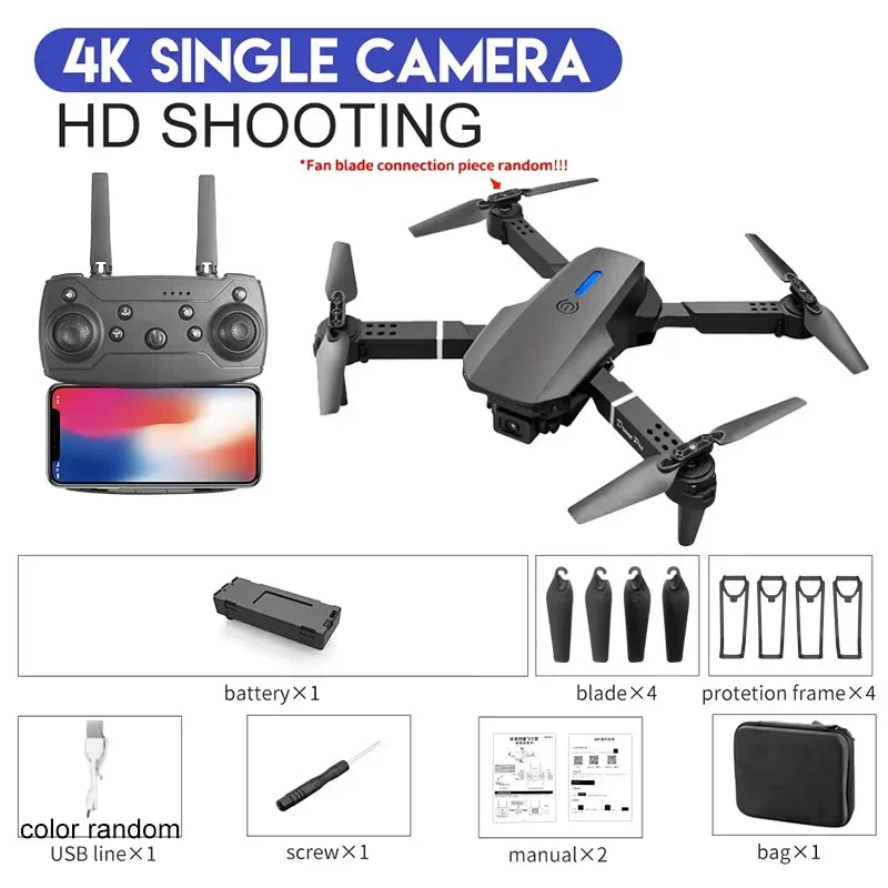 E88 Professional Wide Angle RC Dron