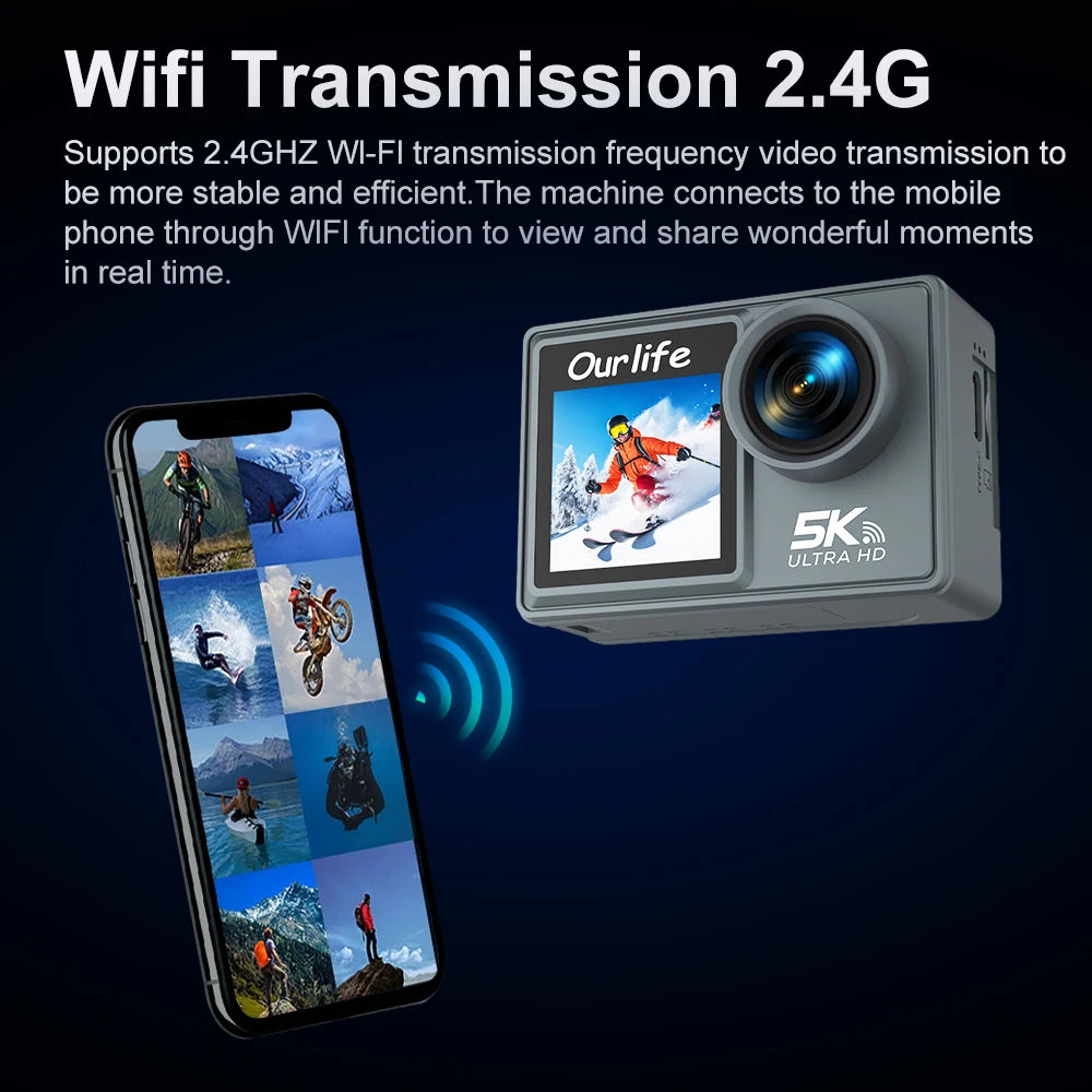 Ourlife MTR40 5K Action Camera Waterproof