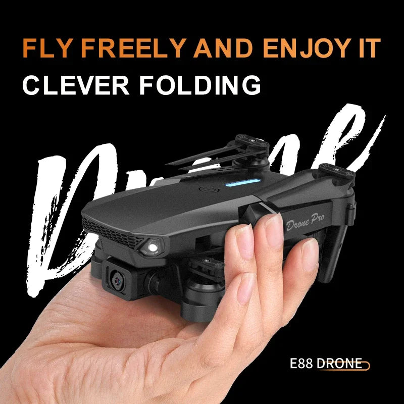 Mini Remote control Drone E88 4k