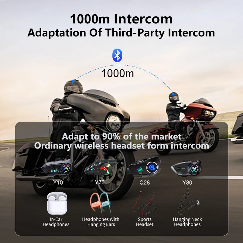 Motorcycle Wireless Helmet Headset